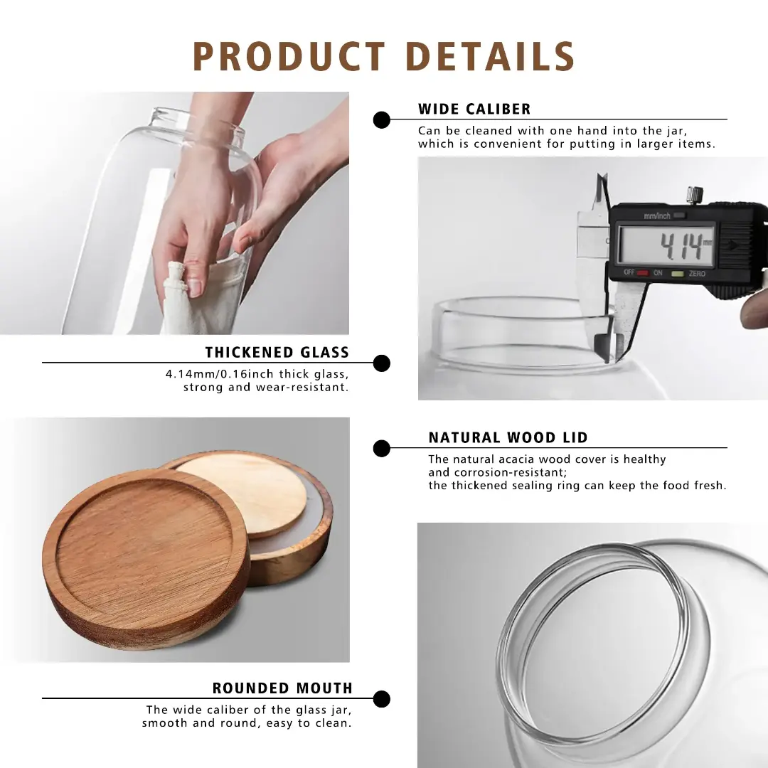 	 wide glass jar with lid