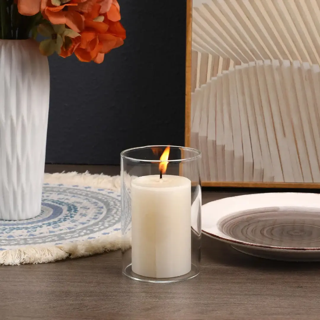 Borosilicate glass candlestick
