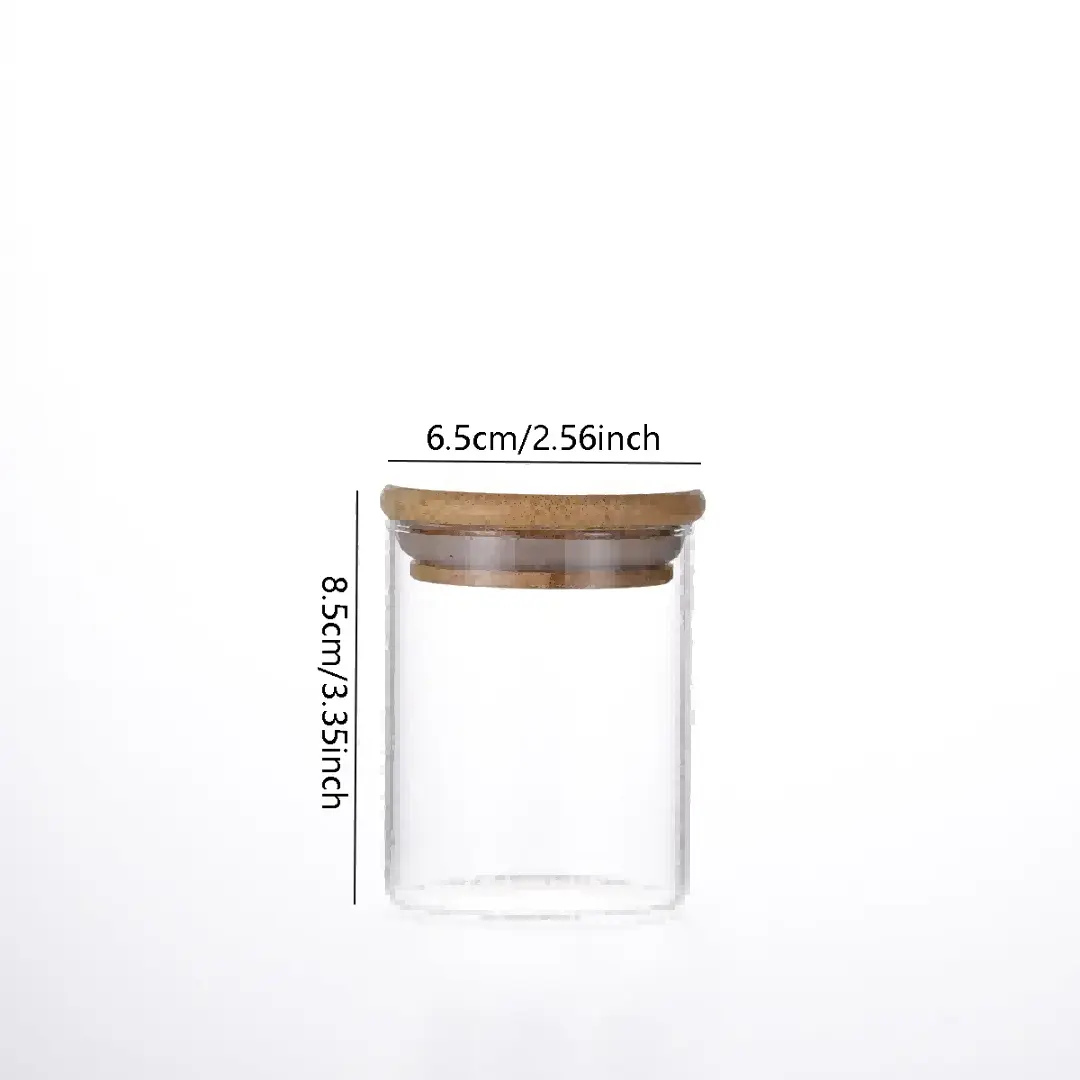 clear glass storage jars