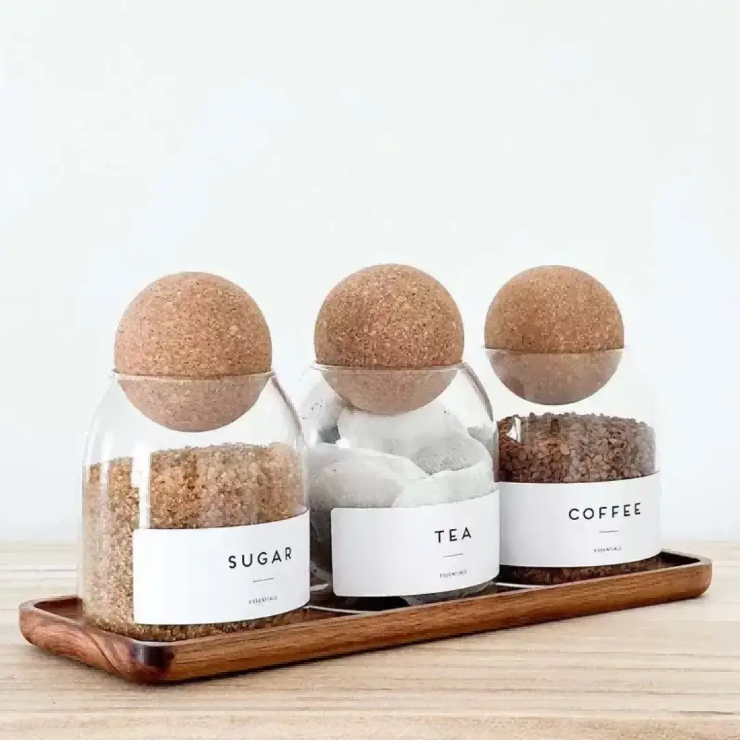 Little Glass Jars with Cork Lids