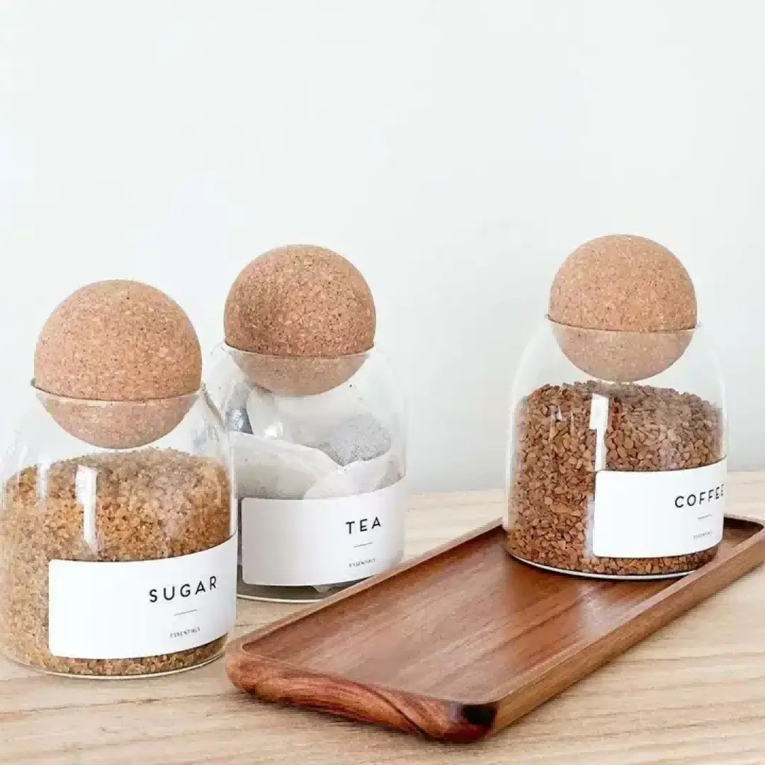Little Glass Jars with Cork Lids