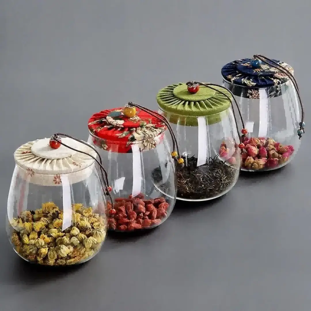 wide glass jar with lid