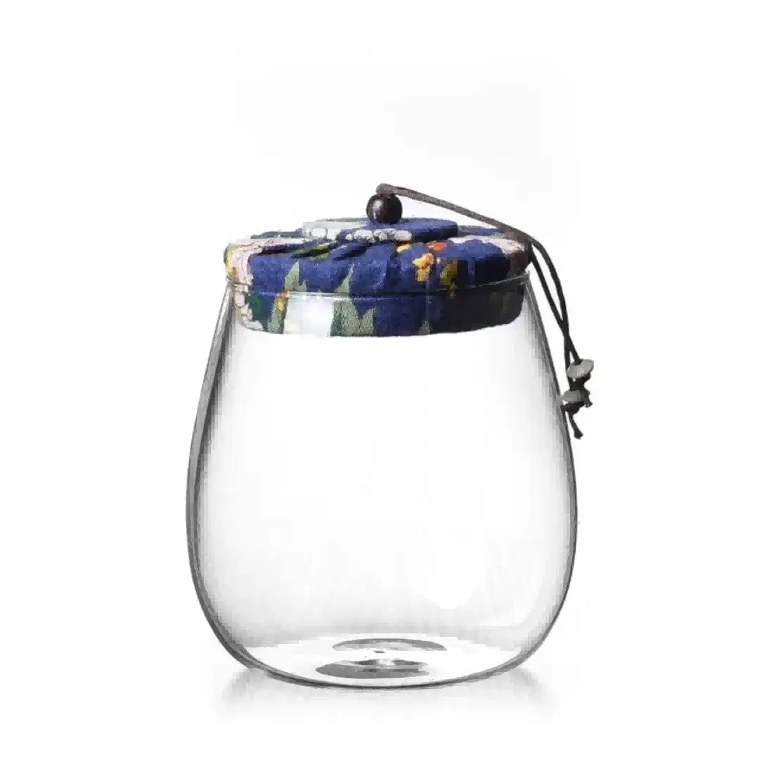 wide glass jar with lid