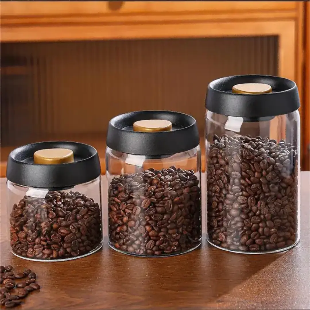 	 glass latch storage jars