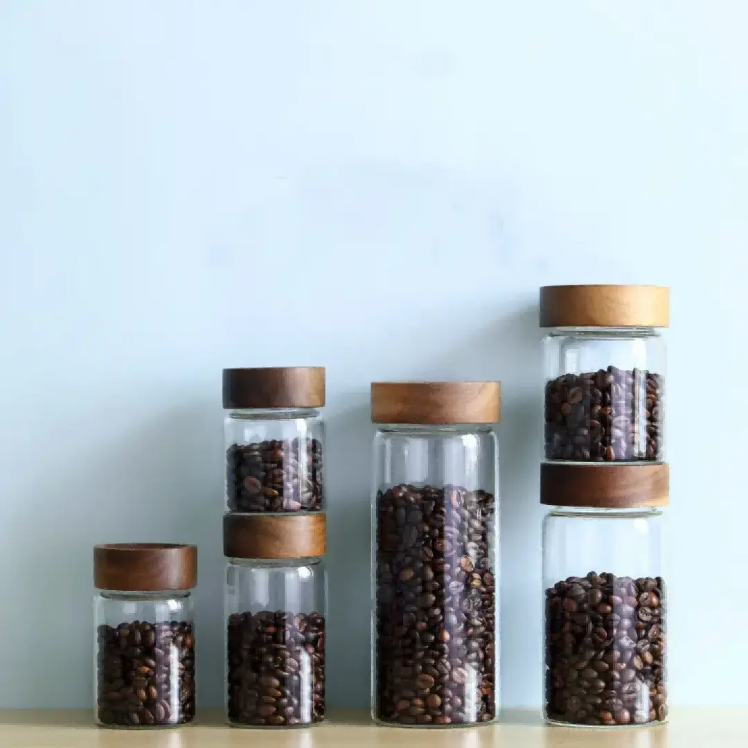 Premium 3 Piece Glass Canister Set 