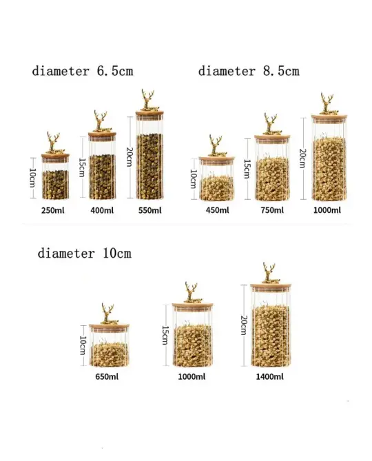 Small Decorative Glass Jars with Lids