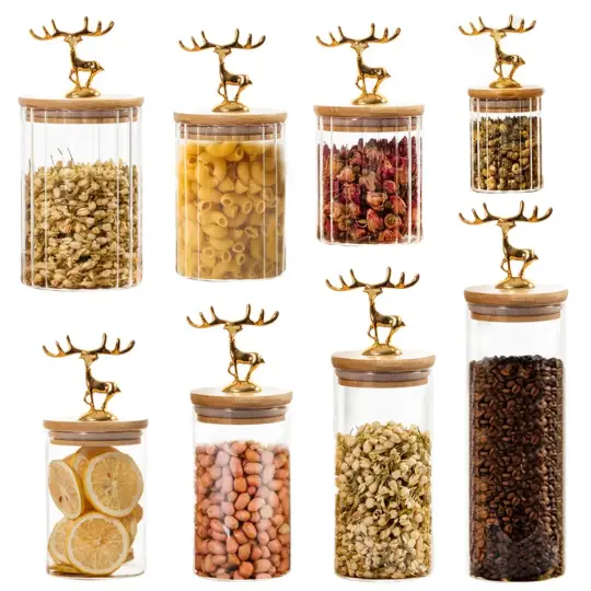 	 glass containers for nuts