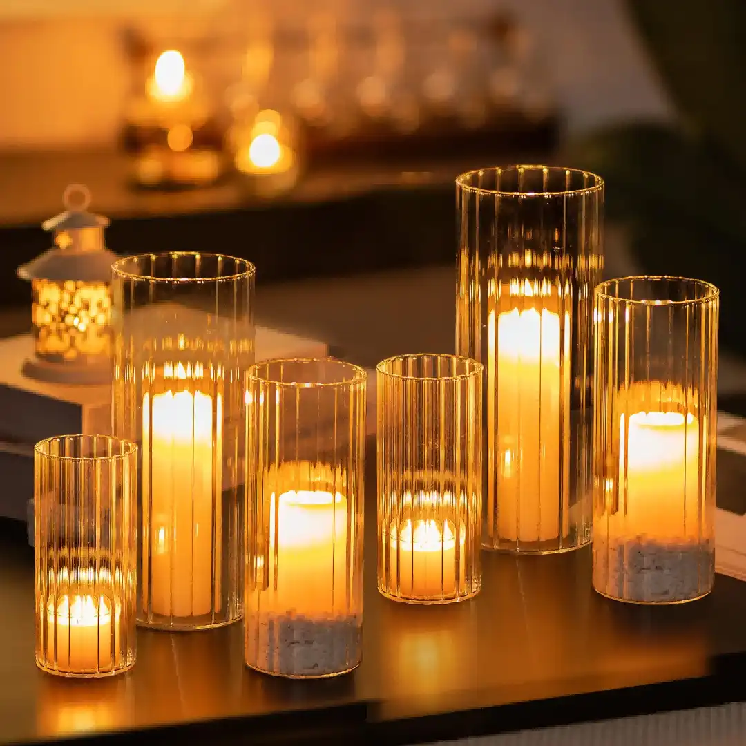 Glass candle bases Glass candle bases