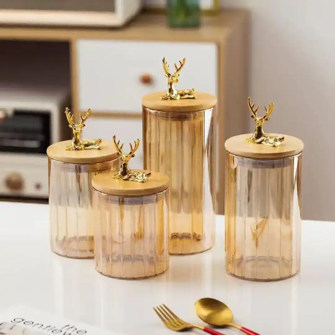 decorative glass storage containers