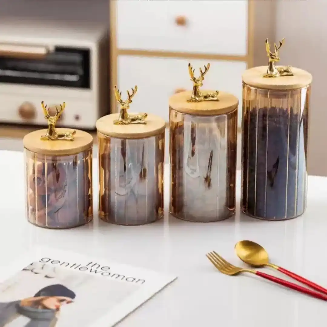 decorative glass storage containers