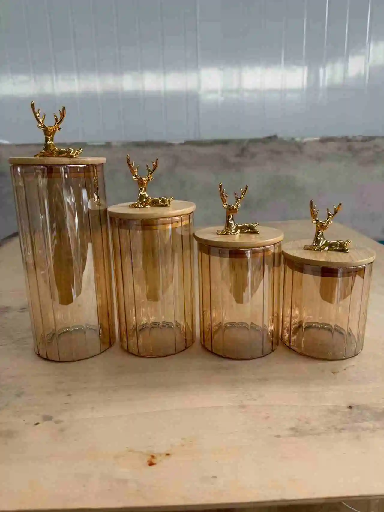 decorative glass storage containers