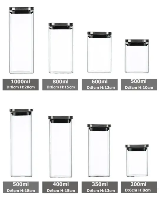Airtight Glass Containers Airtight Glass Containers