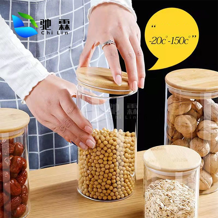 Glasbehälter fir Hülsenfrüchte